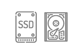 最大 6 基 HDD / SSD